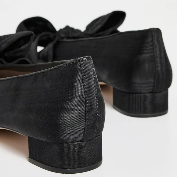 Loeffler Randall Noa Bow Flats Black Size 8 Balletcore Cottagecore Whimsigoth - Picture 10 of 16